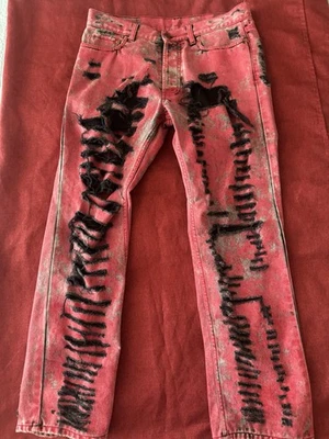 Jeans masculino Gucci desgastado - Imagem 1 de 4