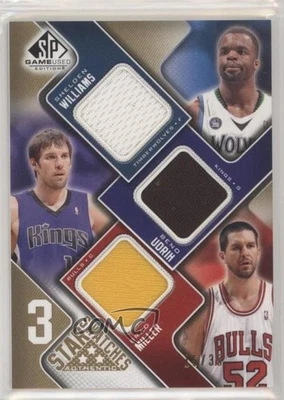2009 SP Game Used Star Swatches Level 3 /35 Beno Udrih Shelden Williams #3S-MUW - Image 1 of 2