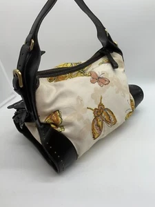 Karen Millen VTG 90s Y2K shoulder bag hand bag VGC studded butterfly canvas - Picture 1 of 13