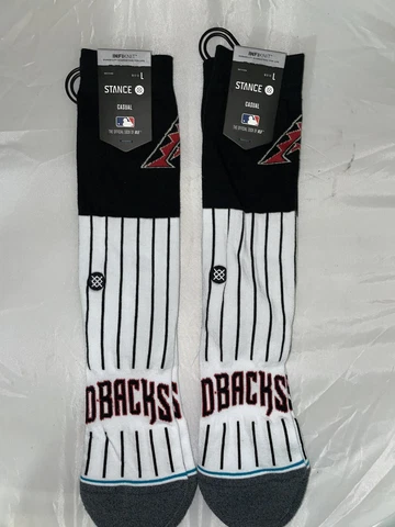 *NEW* 2 STANCE MLB ARIZONA DIAMONDBACKS LOGO PERFORMANCE CREW SOCKS SIZE L 9-13 Cover