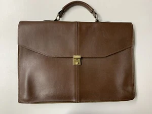 vantage slim brown leather Briefcase - Picture 1 of 7