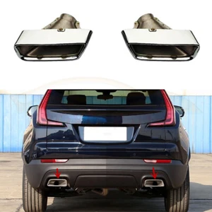 Stainless Steel LH&RH Side Tail Exhaust Pipe Tip For Cadillac XT4 2019-2023 - Picture 1 of 10