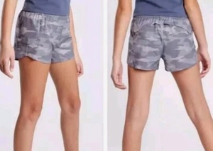 Athleta Girl Heart the Hustle 2.5"Running Zip Pocket Shorts Blue Tie Die! XL/14 - Picture 1 of 6