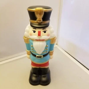 Christmas Blow Mold Nutcracker Soldier 11" House Decor Blue - Picture 1 of 9
