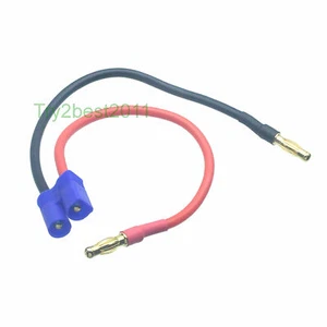 4mm Banana Bullet Plug to EC3 connector adapter charge cable lipo NiMh NiCd - Picture 1 of 1