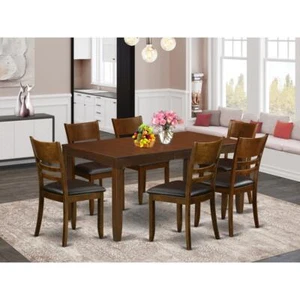 7  Pc  Dining  room  set  for  6-Table  with  Leaf  and  6  Kitchen  Chairs - Picture 1 of 4
