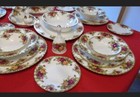 Royal Albert Old Country Roses 6 place dinner service. 