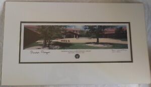 Reagan Signed LTD 1st Edition #219 of 250 Panorama of RR Library with COA