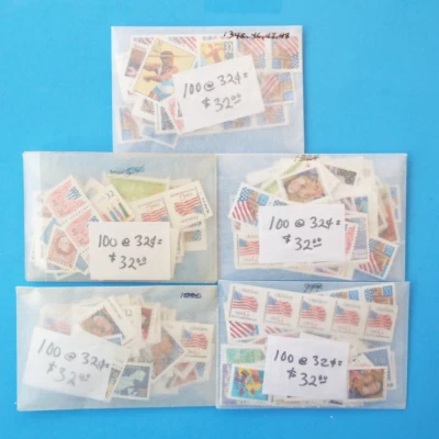 US Discount Postage 500 32 Cent 32c Stamps Singles Mixed Mint Lot #4 - Image 1 of 2
