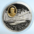 1991 CANADA Queen Elizabeth II DE HAVILAND BEAVER Proof Silver $20 Coin i103007