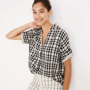 Madewell Top Kurier Hemd mit Knopfleiste in doppelseitig kariert Größe S - Bild 1 von 9