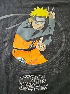 Naruto Shonen Jump Shippuden Licensed Anime Manga Black Graphic T Size L - Picture 1 of 4