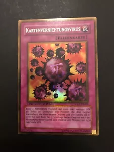GERMAN Yugioh Crush Card Virus Gld1-en038 Gold Rare Limited Edition NM LP GERMAN - Picture 1 of 2