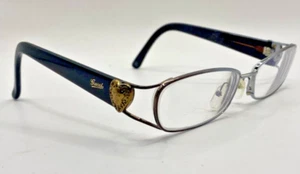 GUCCI  EYEGLASSES FRAMES ONLY BLUE GOLD SILVER 55-15-130 - Picture 1 of 8