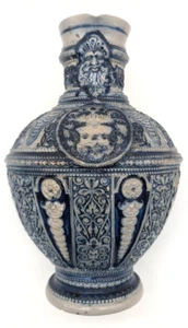 Antiker geritzter Krug, Humpen, Wasserkrug, Westerwälder Krug Historismus 1880 - Bild 1 von 9