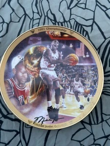 Michael Jordan Upper Deck 1991 CHAMPIONSHIP Plate by Chuck Gillies Signed - Bild 1 von 2