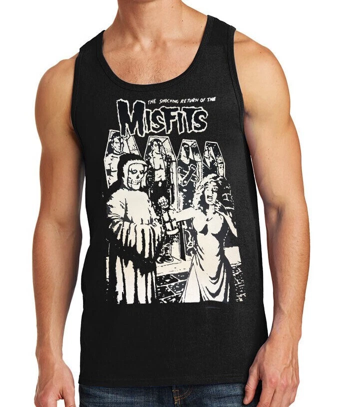 MISFITS THE SHOCKING RETURN ROCK BAND Black Tank Top - Image 1 of 1