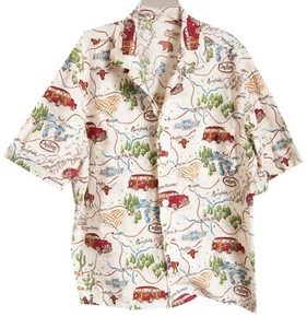 GM General Motors Chevrolet USA Car Button Down Camp Shirt Short Sleeve XL - Picture 1 of 4