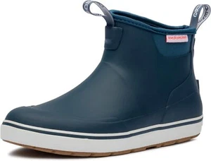Grundens Men’s DECK-BOSS Waterproof Slip-On Ankle Boot - Deep Water Blue, Sizes - Picture 1 of 5