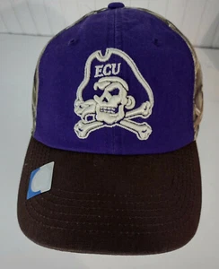 ECU East Carolina University NC Pirate Baseball Cap Purple Camo Pirate Logo - Picture 1 of 5