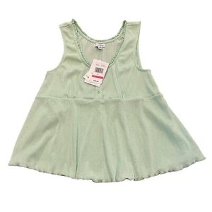 Love Fire Women’s Large Seafoam Mint Green Sleeveless Tank Top Flowy - Picture 1 of 11