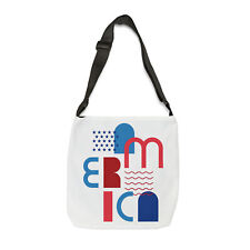 USA, America, Red, White and Blue Adjustable Tote Bag (AOP)