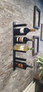 Estante para vino, estante para vino de metal, estante para vino de acero, soporte para botellas de vino, 6 botellas - Imagen 1 de 1