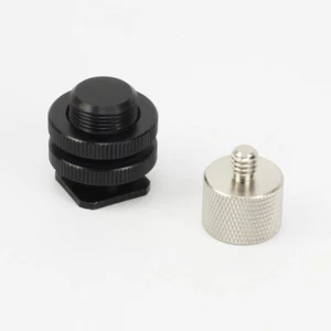 Mic Microphone Stick Pole Camera Mount Connector 1/4" 5/8" Bolt Adapter Screw - Picture 1 of 9