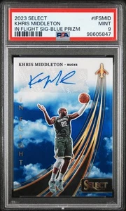 2023 Panini Select In Flight Signatures Khris Middleton Blue Auto /49 PSA 9 - Picture 1 of 2