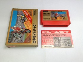 Used AB Excite Bike Famicom game with scratches, tested, for collectors
