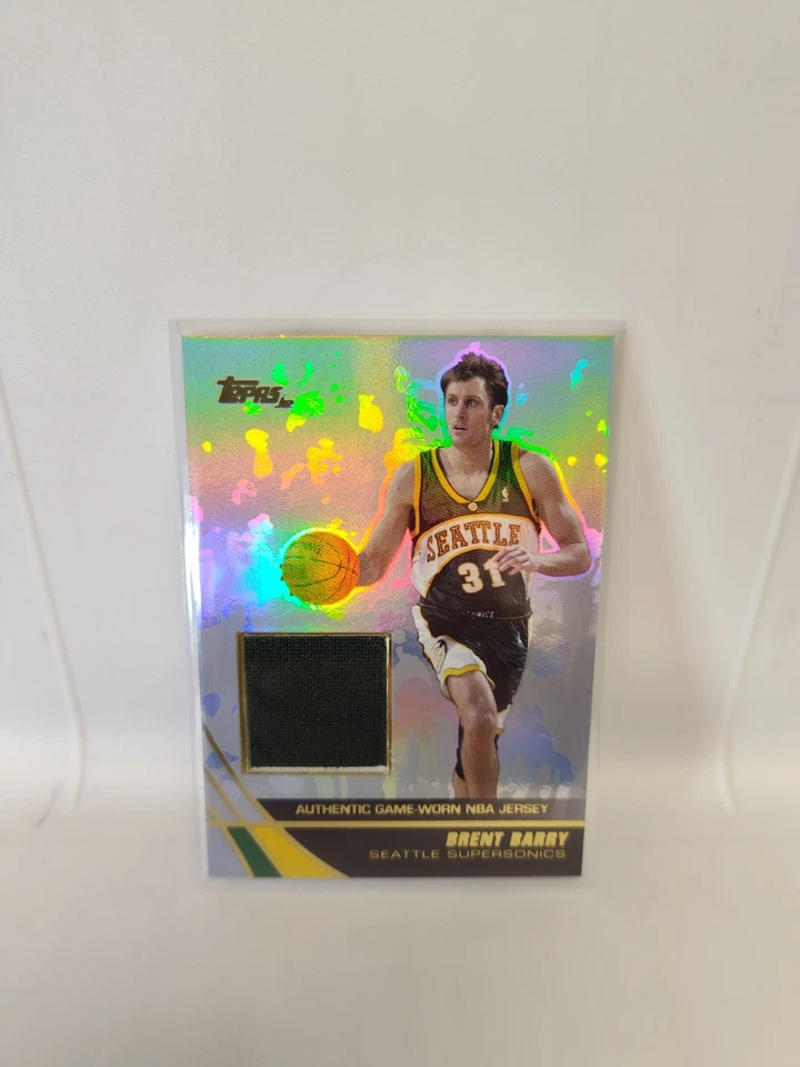 🏀Brent Barry 2004 Topps #BB Game Worn Jersey-Seattle Super Sonics-NBA - Image 1 of 4