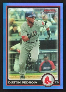 2010 Bowman Chrome Dustin Pedroia Blue Refractor #/150 #89 Card - Picture 1 of 2