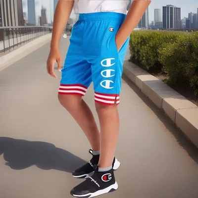 Champion Life Mesh Youth Boys  Rec Basketball Shorts Blue Triple C Size X-Large - Image 1 of 4