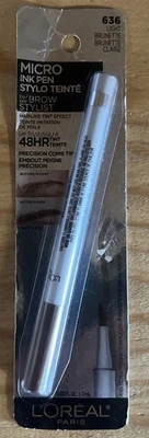 L'Oreal Paris Brow Stylist Up to 48HR Wear Micro Ink Pen - 636 Light Brunette - Image 1 of 2