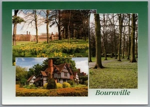 BOURNVILLE Worcestershire Multiview Postcard - Picture 1 of 2