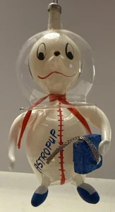 RARE VINTAGE DE CARLINI ASTROPUP DOG CHRISTMAS ITALIAN BLOWN GLASS ORNAMENT - Picture 1 of 11