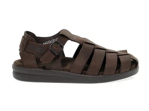 Sandalo Mephisto SAM D in pelle marrone scuro - Scarpe Uomo - Picture 1 of 4