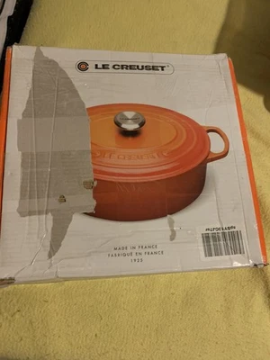 Forno oval holandês AsIs/ForPart - Le Creuset Signature ferro fundido, azul-petróleo profundo, 29cm/6,7 - Imagem 1 de 4