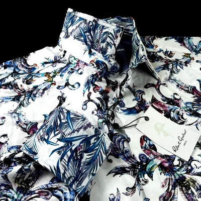 Robert Graham Geometric Floral Flares Colorful Paisley Sport Shirt $248 Large - Image 1 of 4