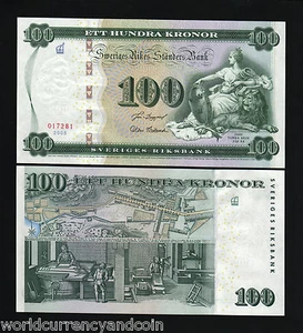 SWEDEN 100 KRONER P-68 2005 *COMMEMORATIVE LION TUMBA BRUK 250th UNC MONEY NOTE - Picture 1 of 1