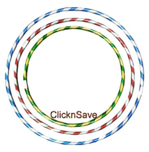 Multicolour Hoola Hoop Children Adult Hula Hoop Durable Indoor Outdoor Fitness - Picture 1 of 6