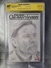 Ewan McGregor Obi-Wan Kenobi Alan Dyson sketch Art signed CBCS 