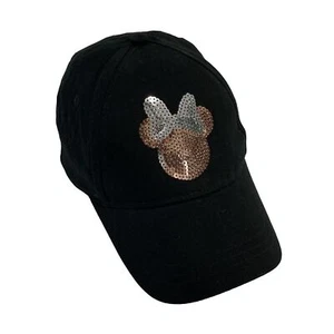 Minnie Mouse Disney Sequin Black Hat Youth / Girls - Picture 1 of 9