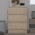 Navala Chest of Drawer Oak Storage Bedroom Furniture 3 Drawers Wooden Cabinet
