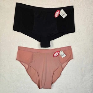 Parade Re:Play 2pk Assorted Brief Womens 3XL Stretch Black/Pink - Picture 1 of 8