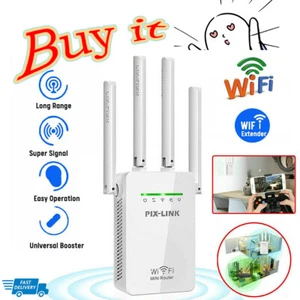 WiFi Range Extender 1200Mbps Repeater Wireless Amplifier Router Signal Booster. - Picture 1 of 13