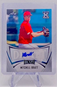 2021 Leaf Draft Mitchell Bratt XRC Rookie Auto #BA-MB2 - Rangers - Picture 1 of 2