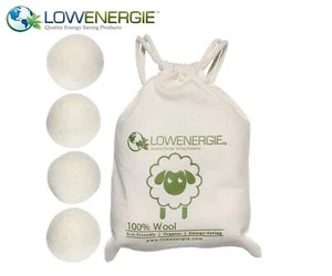 4 Wool Tumble Dryer Balls XL Fragrance Free Eco Friendly Dryer Clothes Softener - Picture 1 of 11