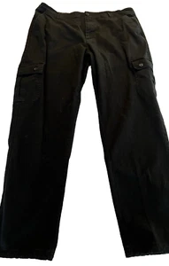 ASOS Design Pants Mens Sz 36x32 Black Cargo Jogger Pants Button Fly READ - Picture 1 of 9