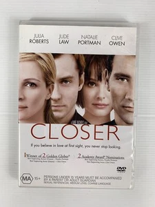 Closer DVD R4 2004 Natalie Portman Jude Law Clive Owen Mint Disc - Picture 1 of 4